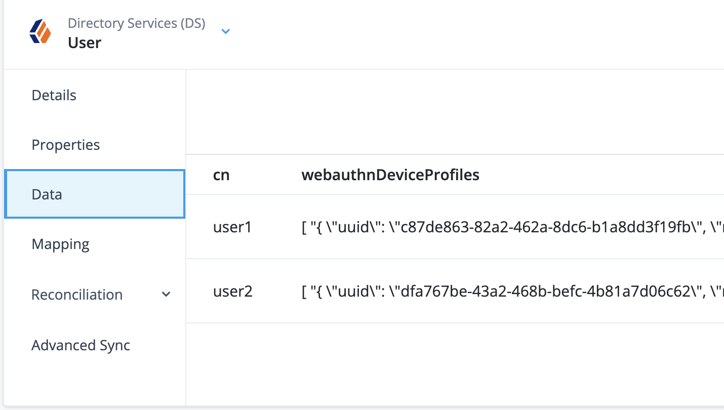 WebAuthn profiles in IDM