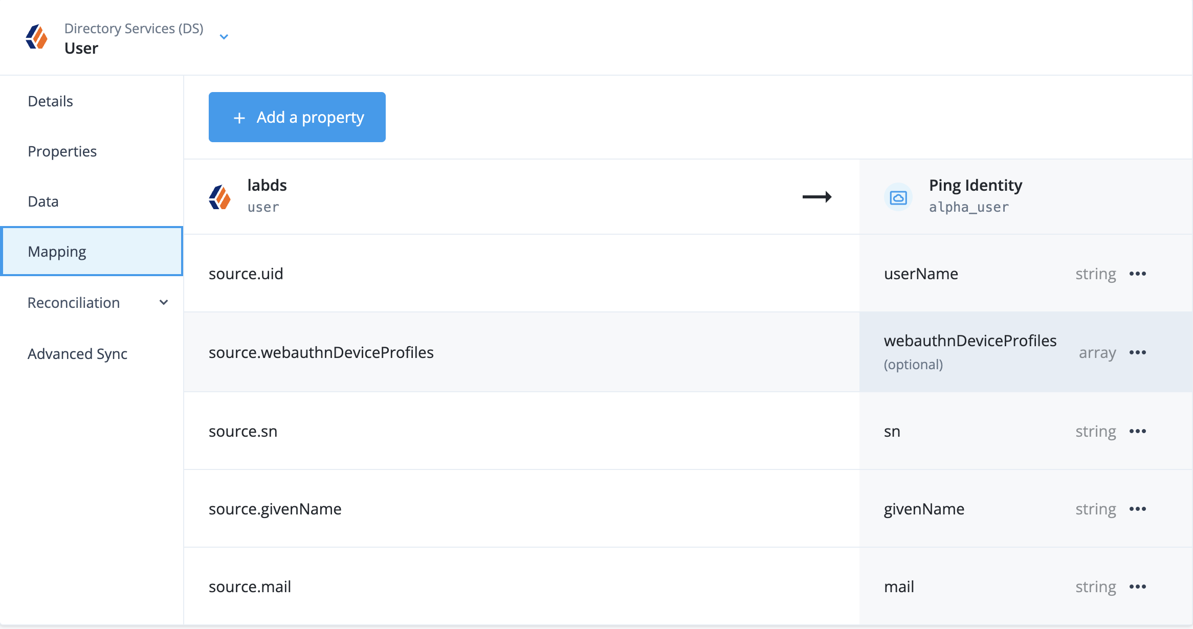 Mapping on-prem source attributes to AIC target attributes